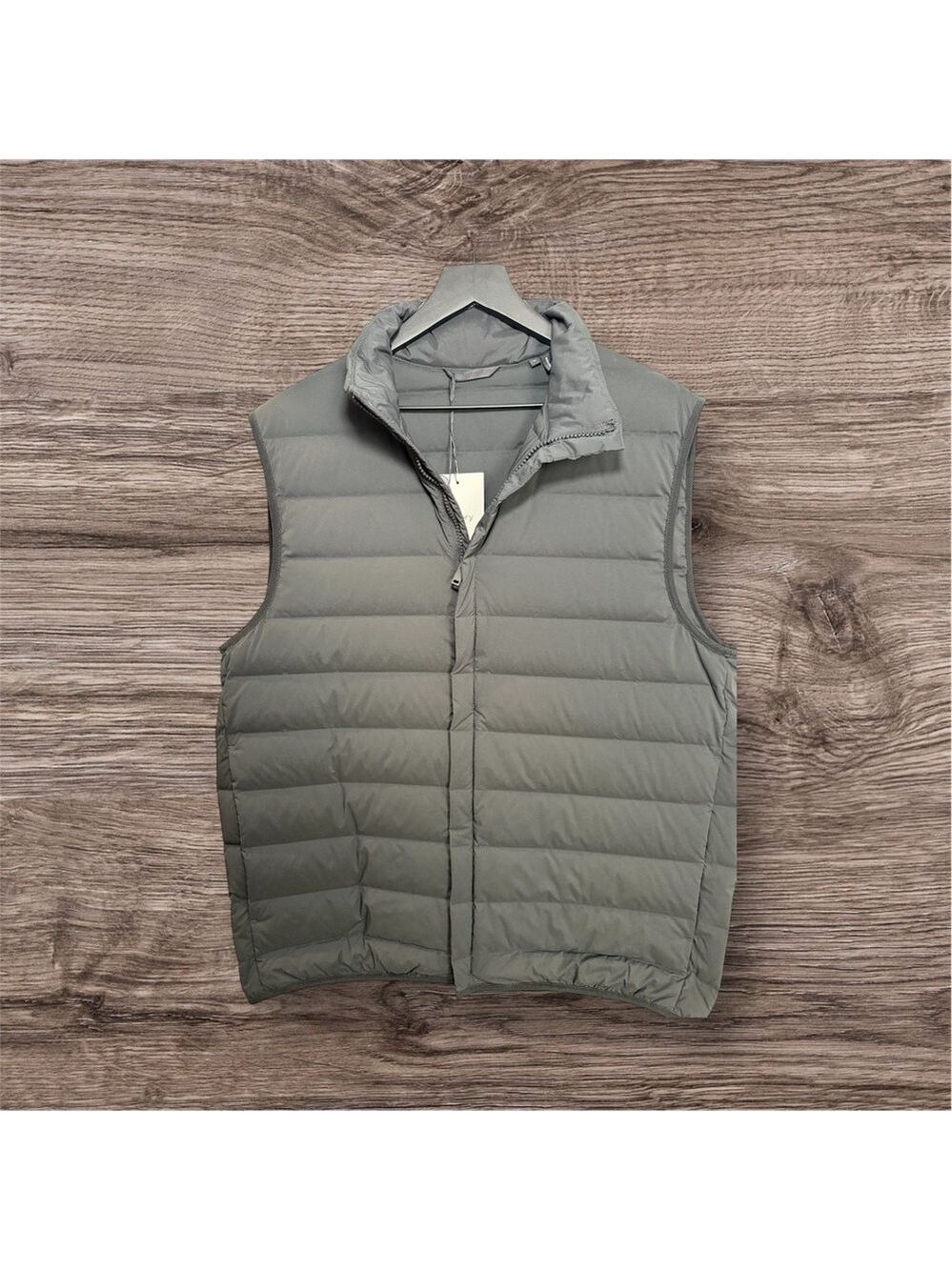 Theory Men's Gray Puffer Vest SZ M